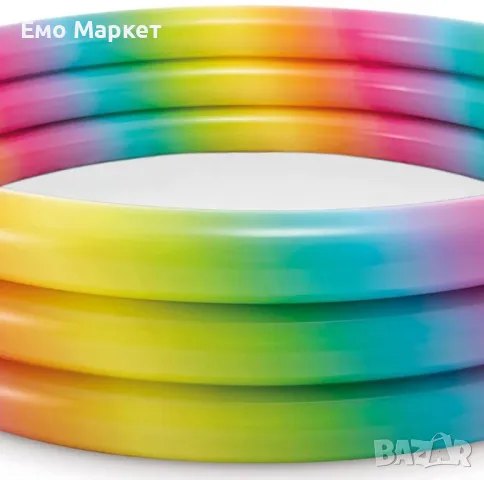 Многоцветен надуваем детски басейн Intex - Идеален за забавления в градината 58439NP, снимка 5 - Басейни и аксесоари - 49407137