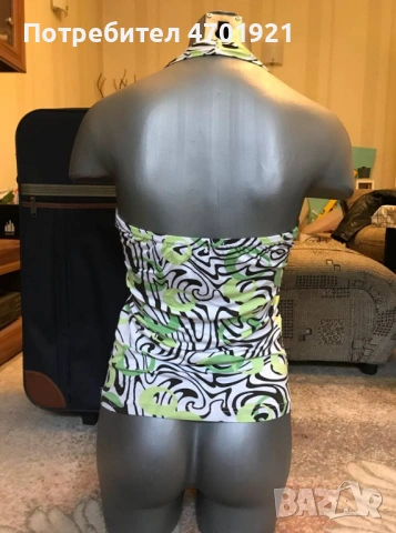 Дамски потник в зелено и бяло, снимка 2 - Потници - 53216196