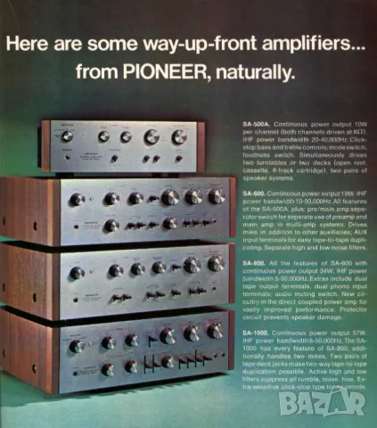 Pioneer SA-1000 Стерео Усилвател Пионер, снимка 10 - Ресийвъри, усилватели, смесителни пултове - 49910507