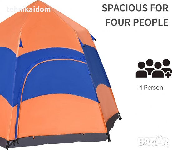 Палатка шестоъгълен дизайн Outsunny внос от Германия , снимка 3 - Палатки - 38396104
