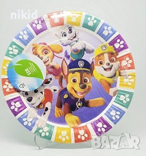 Пес Патрул Paw Pes Patrol 8 бр големи парти чинии чинийки, снимка 2 - Чинии - 39032213