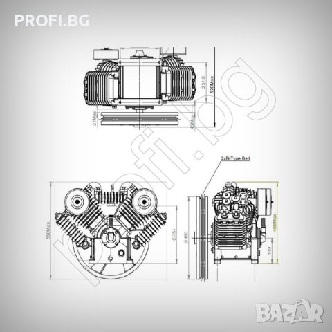 Глава за компресор LACME 1400/1100 L/m. ЛИЗИНГ, снимка 3 - Друго търговско оборудване - 11757603