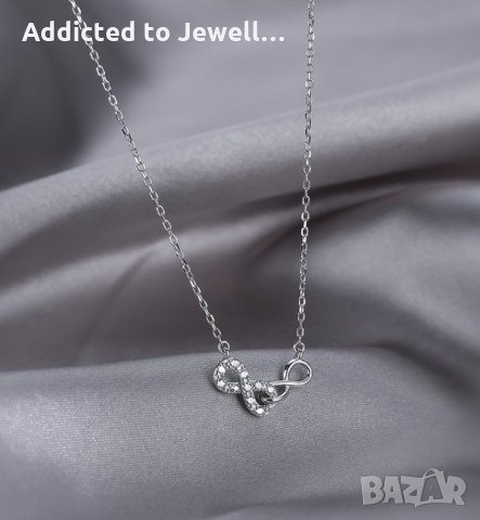 Тотална разпродажба - 50% Сребърно колие ∞infinity∞, снимка 6 - Колиета, медальони, синджири - 33142539