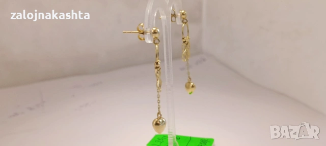 Нови-Златни обеци-2,20гр/14кр, снимка 4 - Обеци - 53190476