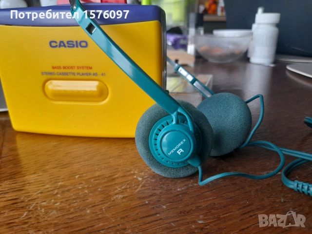Работещ Casio AS-41 портативен стерео касетофон тип Walkman / Уокмен / Уолкмен, снимка 10 - Други - 53404965