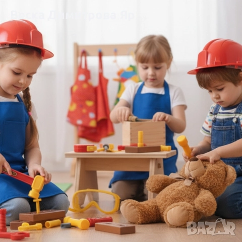 Детски комплект с инструменти и каска TOOLS DIY Working Set, снимка 2 - Играчки за стая - 52720464