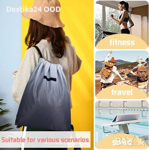 Водоустойчива чанта тип торба спортна с връзки сгъваема, снимка 6 - Чанти - 53510476