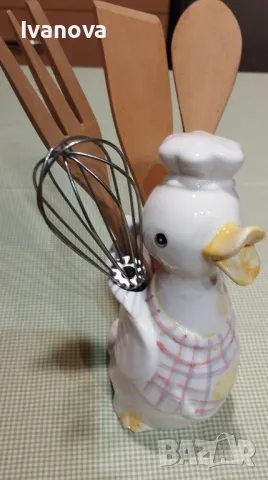 Порцеланов паток с готварски прибори, снимка 2 - Прибори за хранене, готвене и сервиране - 49818848