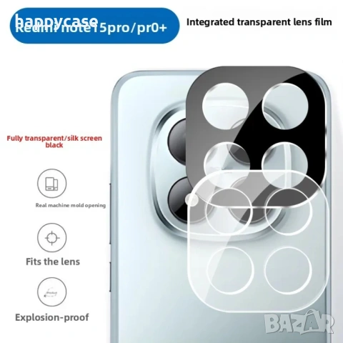 Xiaomi Redmi Note 15 Pro / Pro+ / 3D 9H Стъклен протектор за камера