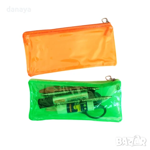 5895 Прозрачен ученически несесер за моливи, снимка 5 - Ученически пособия, канцеларски материали - 50602654