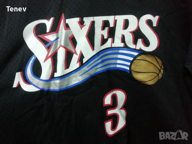 Mitchell & Ness #3 Allen Iverson NBA оригинална тениска Philadelphia 76ers Sixers размер L, снимка 3 - Тениски - 48709602