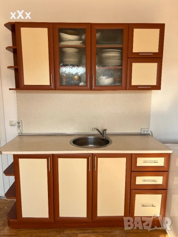 Кухня горен и долен шкаф+мивка+плот+смесител