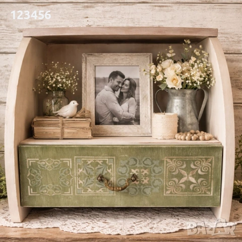 Реновирано винтидж нощно шкафче, снимка 2 - Шкафове - 53333346