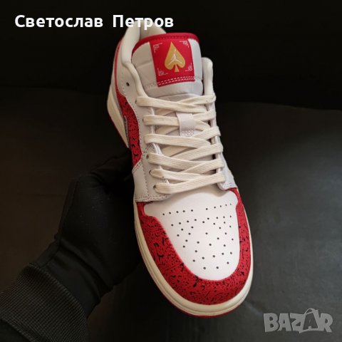 Nike Air Jordan 1 Low Spades SE Найк Обувки Размер 42 , снимка 3 - Маратонки - 37022188