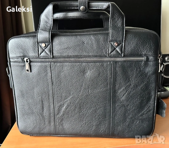 Мъжка елегантна офис чанта за лаптоп 15”/Бизнес куфарче от естест. кожа!, снимка 3 - Чанти - 53481102