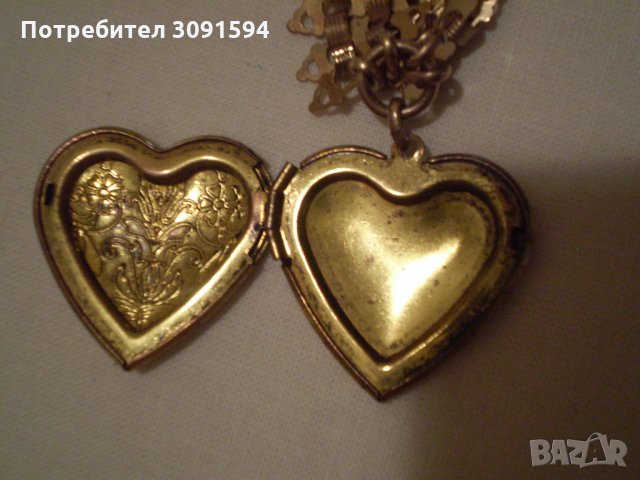 рядак  възрожденски накит от дубле с пандетев сърце, снимка 4 - Антикварни и старинни предмети - 35196588
