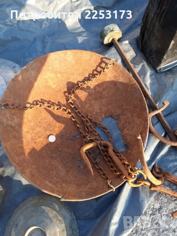 Стар кантар 10 кила с бронзов тупуз, снимка 1