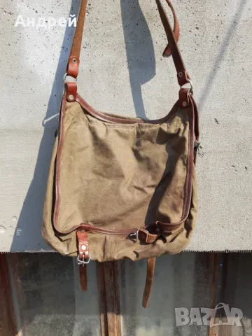 Стара брезентова чанта #5, снимка 5 - Други ценни предмети - 47663863