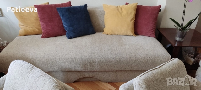 разтегателен диван и фотьойли, снимка 4 - Дивани и мека мебел - 52104849