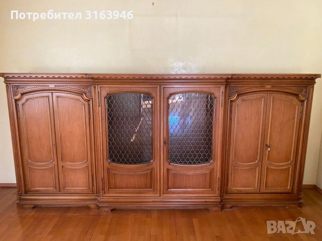 330 см Масивен бюфет с витрина, снимка 2 - Бюфети - 51717997