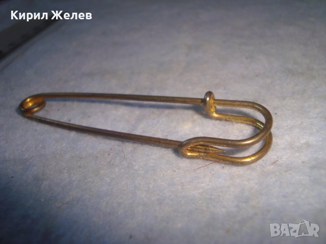СТАРА БРОНЗОВА ПОЗЛАТЕНА РЕТРО ФИБУЛА АРТ ИГЛА РЪЧНА МАЙСТОРСКА ИЗРАБОТКА 29044, снимка 3 - Антикварни и старинни предмети - 37635187