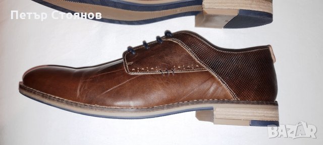Стилни и удобни мъжки обувки от естествена кожа PAUL HUNTER №44, снимка 7 - Ежедневни обувки - 27350863