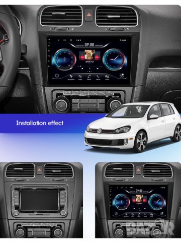 Мултимедия, Двоен дин, Навигация за VW Golf 6, за Volkswagen, плеър 9“, екран, Android, Голф, шест, снимка 1 - Аксесоари и консумативи - 38380015