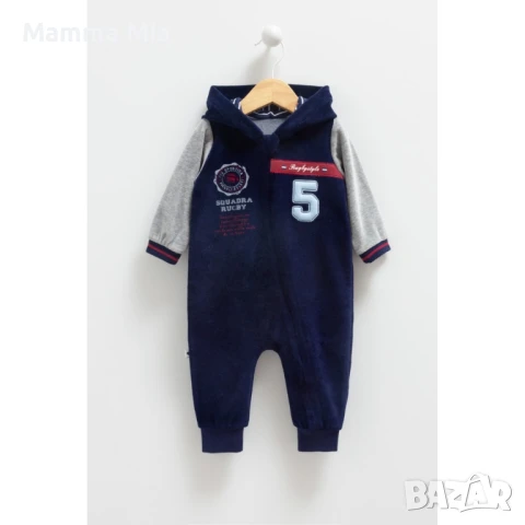 Caramell луксозен плюшен ромпър гащеризон до 9м