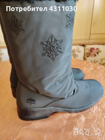 Дамски нови черни ботуши за сняг и дъжд Totes Snowflake , снимка 3 - Дамски ботуши - 53390287