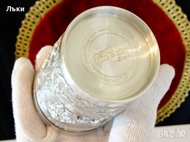 Калаена чаша за вино с Лъв,Фортуна,Влюбени. , снимка 10 - Антикварни и старинни предмети - 52216273