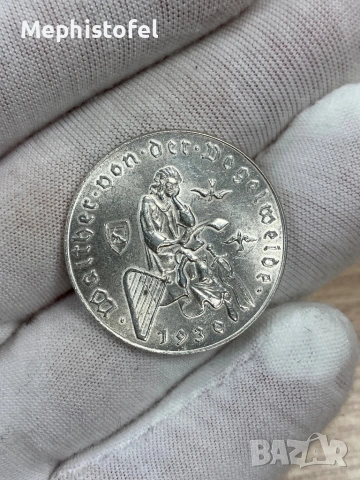 2 шилинга 1930 г, Австрия - сребърна монета, UNC, снимка 2 - Нумизматика и бонистика - 53604218