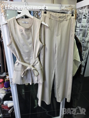 Бял дънков сет , снимка 2 - Рокли - 53535951