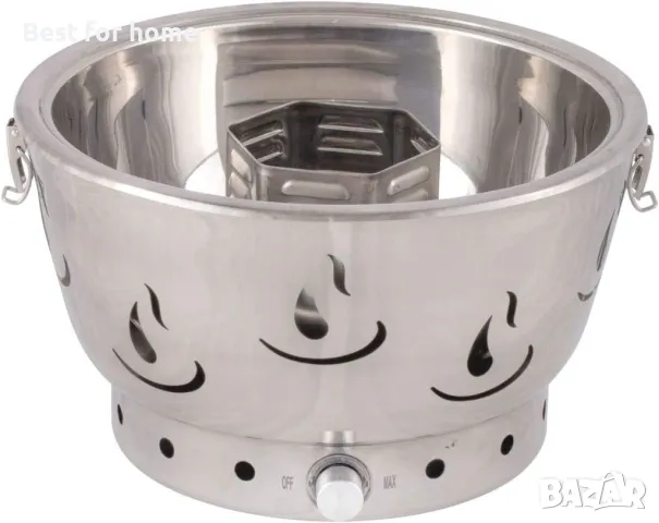 Преносимо барбекю на дървени въглища Activa Airbroil с активна вентилация, неръждаема стомана, снимка 4 - Скари - 50324802