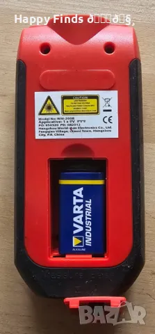 Ролетка лазер+ултразвук до 16 метра WM-200B (червен), снимка 6 - Измервателни инструменти - 44367031