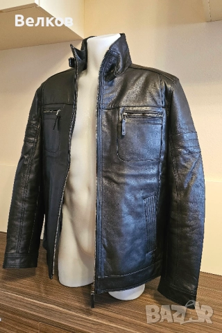 Мъжко кожено яке от естествена кожа - размер L - цена 250 евро, снимка 10 - Якета - 52433576