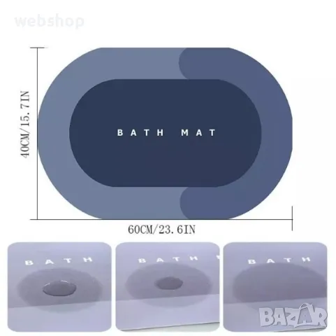 ПРОМО!! 3 Броя абсорбиращо килимче за баня и мокро помещение, снимка 4 - Други стоки за дома - 47699233