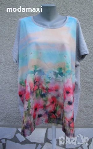 4XL  Туника  Ms Mode с макове  , снимка 1