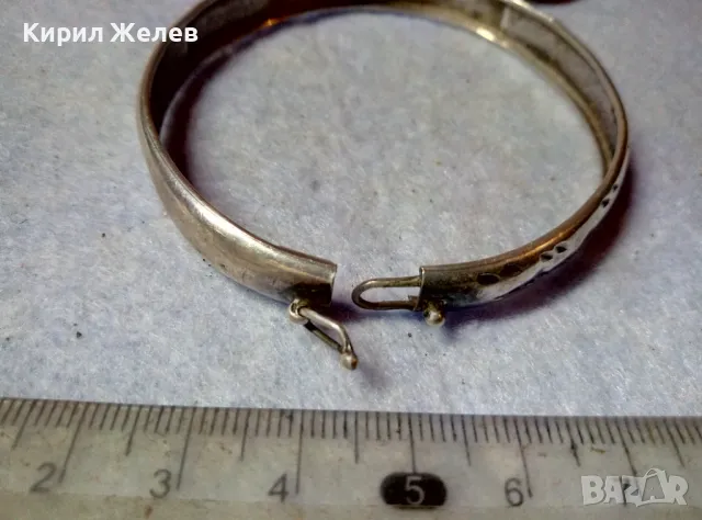 Старинна СТИЛНО РЪЧНО ОРНАМЕНТИРАНА РЕТРО АРТ СРЕБЪРНА ГРИВНА СРЕБРО 925 МАЙСТОРСКА ИЗРАБОТКА 47973, снимка 7 - Антикварни и старинни предмети - 48493019