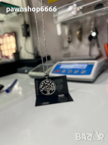 Сребърен комплект 925 / обици + колие /, снимка 6 - Колиета, медальони, синджири - 53605331