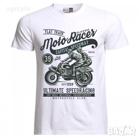 Тениска Моторджийска Мото Мотокрос Ендуро Моторист Мотоциклетизъм Мотор Рокер Moto Motorcycle