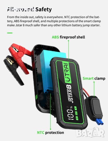 Много мощен Jump starter UTRAI  Jstar8 3000A, снимка 10 - Други инструменти - 43034158