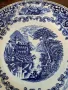 английска порцеланова чиния син порцелан    11/2, снимка 2