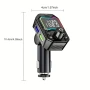 CAR Bluetooth FM трансмитер - 3.1 А, 7 LED светлини, 2xUSB + TYPE C, microSD карта, AUX, волтметър, снимка 5