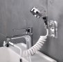 Душ за мивка с гъвкав маркуч със стенно окачване и накрайник за кран, снимка 1 - Душове - 39396680