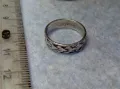 СТАР СТИЛНО РЕТРО АРТ РЪЧНО ОРНАМЕНТИРАН СРЕБЪРЕН ПРЪСТЕН Тип ХАЛКА СРЕБРО ВИСОКА ПРОБА 49725, снимка 8