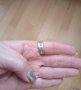 Стар сребърен пръстен 925 с натурален седеф става за всички размери , снимка 5