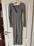 Елегантна сива миди midi дължна дълга рокля с цепка zara Zara Зара , снимка 1