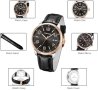 Нов Модерен Луксозен Мъжки Аналогов  Часовник 43mm Водоустойчив Кожен, снимка 6