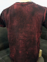Мъжка тениска AFFLICTION Standard Series (стандартна серия) Burgundy Red Distressed Lava Wash S Smal, снимка 4