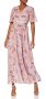 УНИКАЛНО КРАСИВА дълга рокля в розово-лилави цветове, снимка 1 - Рокли - 32503127
